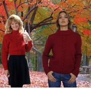 Cable Knit Red Sweater – Cropped Jumper Inspired by Meg Ryan Fall Style Cable Knit Red Sweater – Cropped Jumper Inspired by Meg Ryan Fall Style